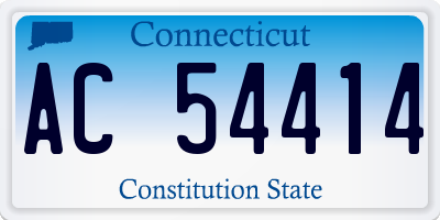 CT license plate AC54414
