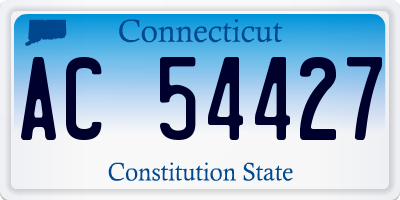 CT license plate AC54427