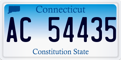 CT license plate AC54435