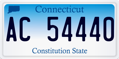 CT license plate AC54440