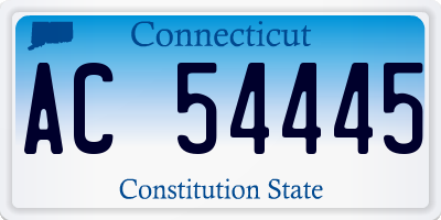 CT license plate AC54445