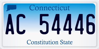 CT license plate AC54446