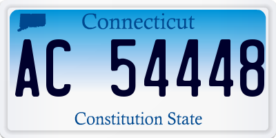 CT license plate AC54448