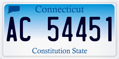 CT license plate AC54451