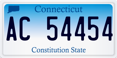 CT license plate AC54454