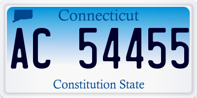 CT license plate AC54455