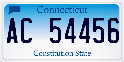 CT license plate AC54456