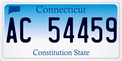CT license plate AC54459