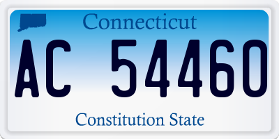 CT license plate AC54460