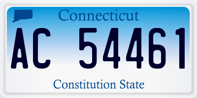 CT license plate AC54461