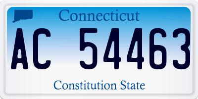 CT license plate AC54463