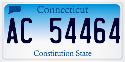 CT license plate AC54464