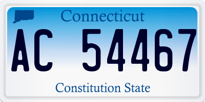 CT license plate AC54467