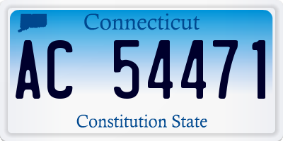 CT license plate AC54471