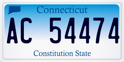 CT license plate AC54474