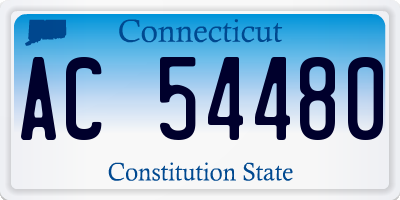 CT license plate AC54480