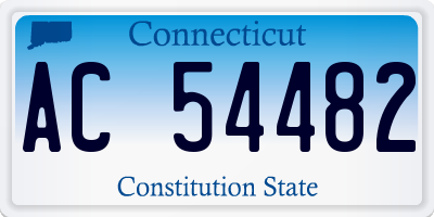 CT license plate AC54482