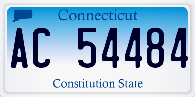 CT license plate AC54484