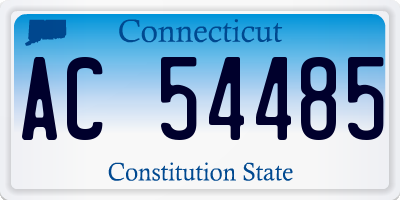 CT license plate AC54485