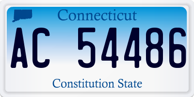 CT license plate AC54486