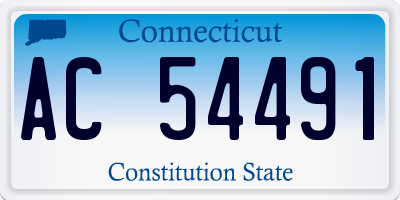 CT license plate AC54491