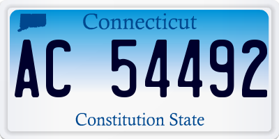 CT license plate AC54492