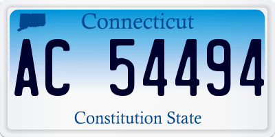 CT license plate AC54494