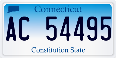 CT license plate AC54495