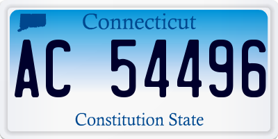 CT license plate AC54496