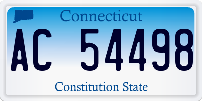 CT license plate AC54498