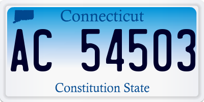 CT license plate AC54503