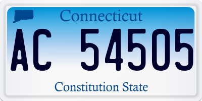 CT license plate AC54505