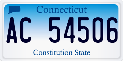 CT license plate AC54506