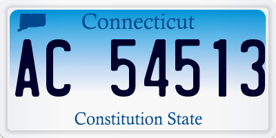 CT license plate AC54513