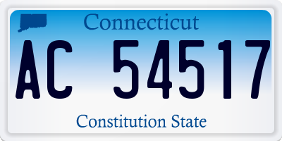 CT license plate AC54517