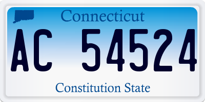 CT license plate AC54524