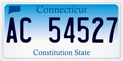 CT license plate AC54527