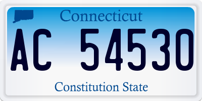 CT license plate AC54530