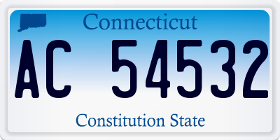 CT license plate AC54532