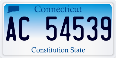 CT license plate AC54539