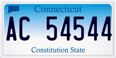 CT license plate AC54544