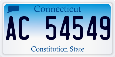 CT license plate AC54549