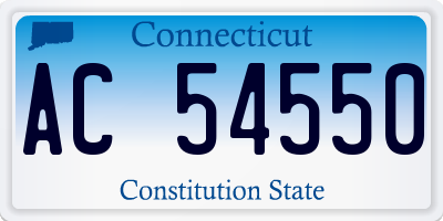 CT license plate AC54550