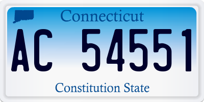 CT license plate AC54551