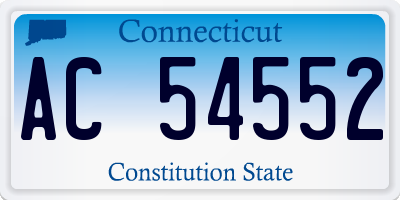 CT license plate AC54552