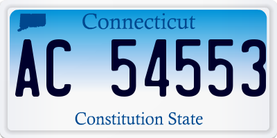 CT license plate AC54553