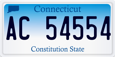 CT license plate AC54554