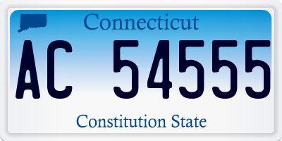 CT license plate AC54555
