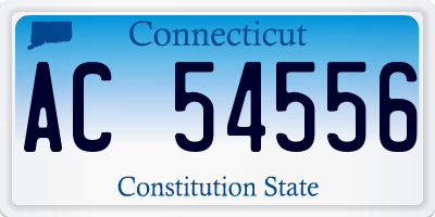 CT license plate AC54556