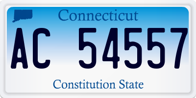 CT license plate AC54557